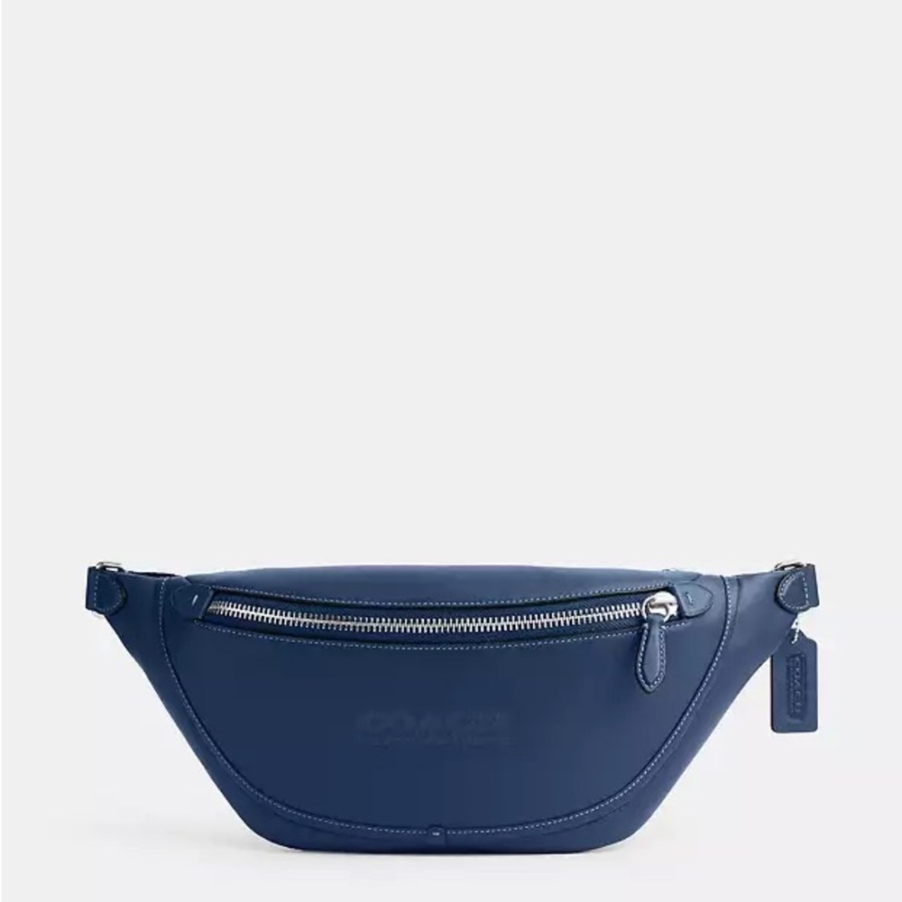 Coach League Blue Leather Belt Bag